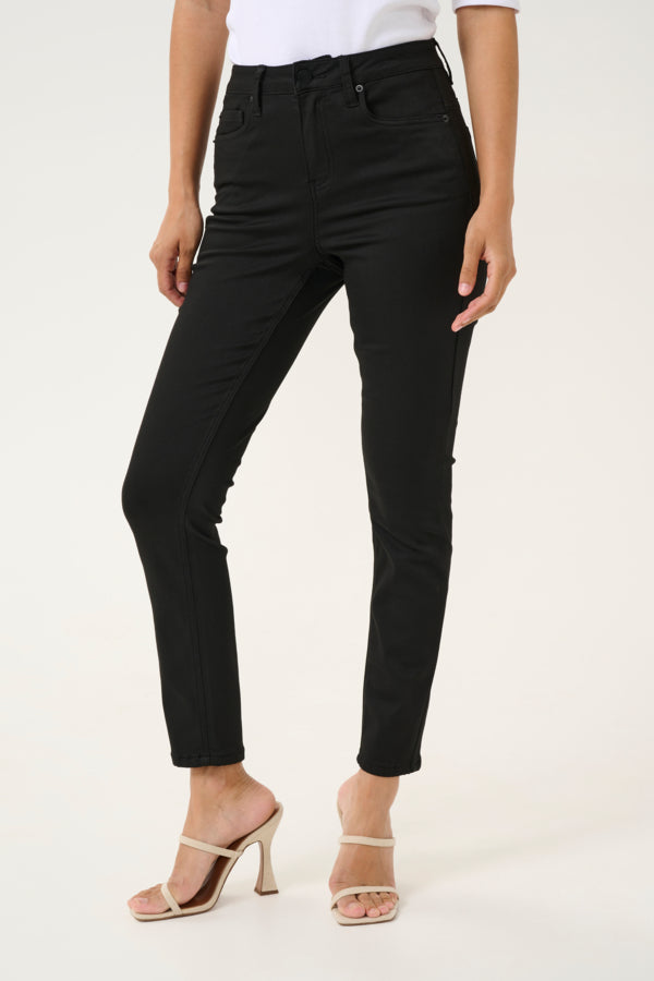 KAFFE 10509430 KAdima HW Slim Jeans, Black Deep
