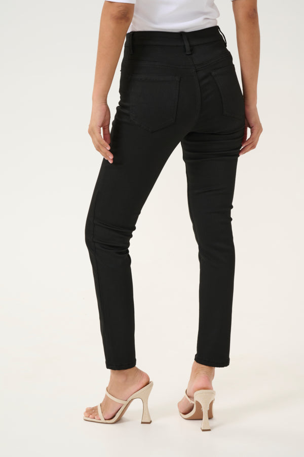 KAFFE 10509430 KAdima HW Slim Jeans, Black Deep