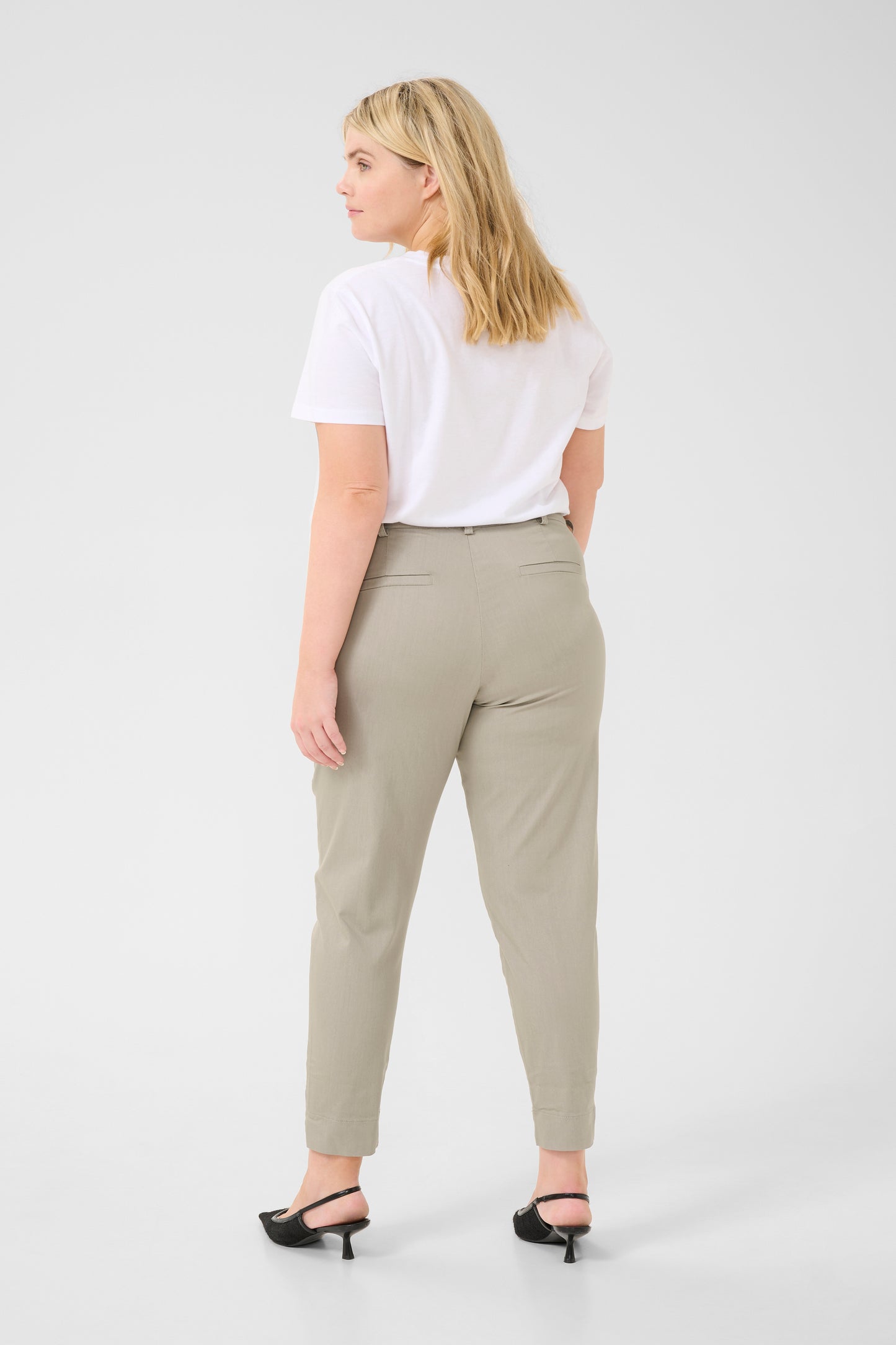 KAFFE CURVE 10581546 KCleaana Chino 7/8 Pants, Elephant