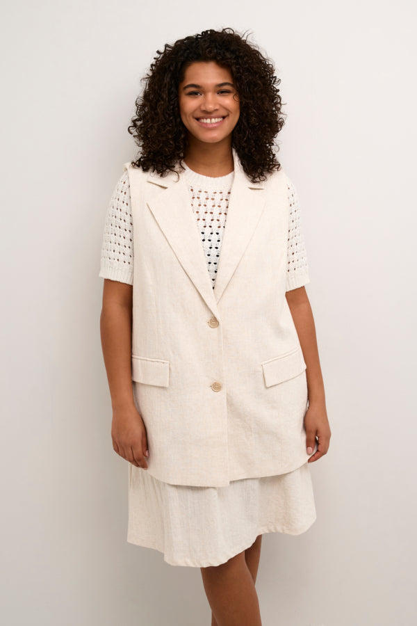 10582303 KCniella Waistcoat, 1513051 Feather Gray