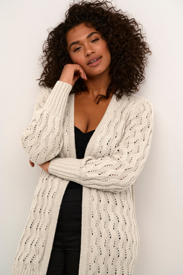 10582482 KClana Knit Cardigan, 1513051 Feather Grey Melange