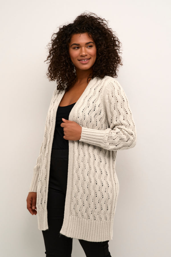 10582482 KClana Knit Cardigan, 1513051 Feather Grey Melange