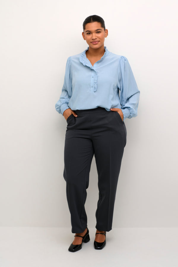 KAFFE CURVE 10582643 KCdorina Blouse, Celestial Blue