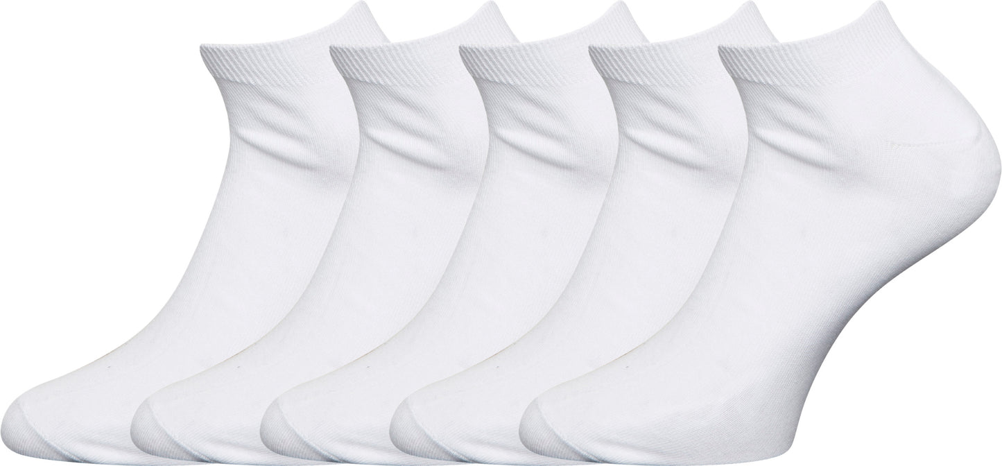 12430 Claudio Socks sneakers 5-pack 40-47, 40-47, Hvid