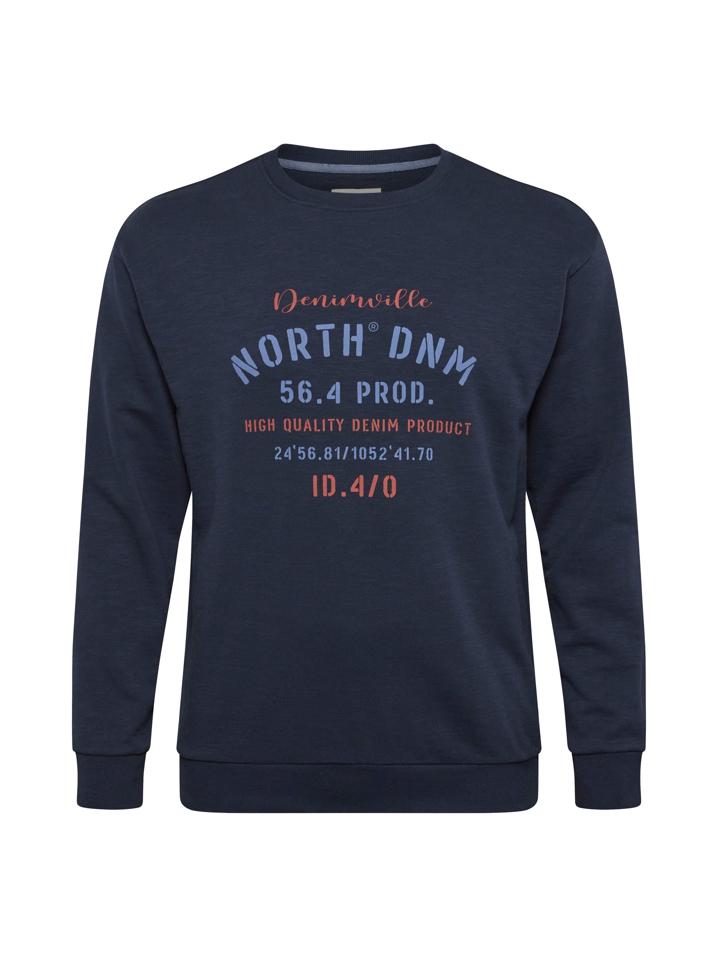 North 56Denim 43327 logo sweat, 580 Navy blue