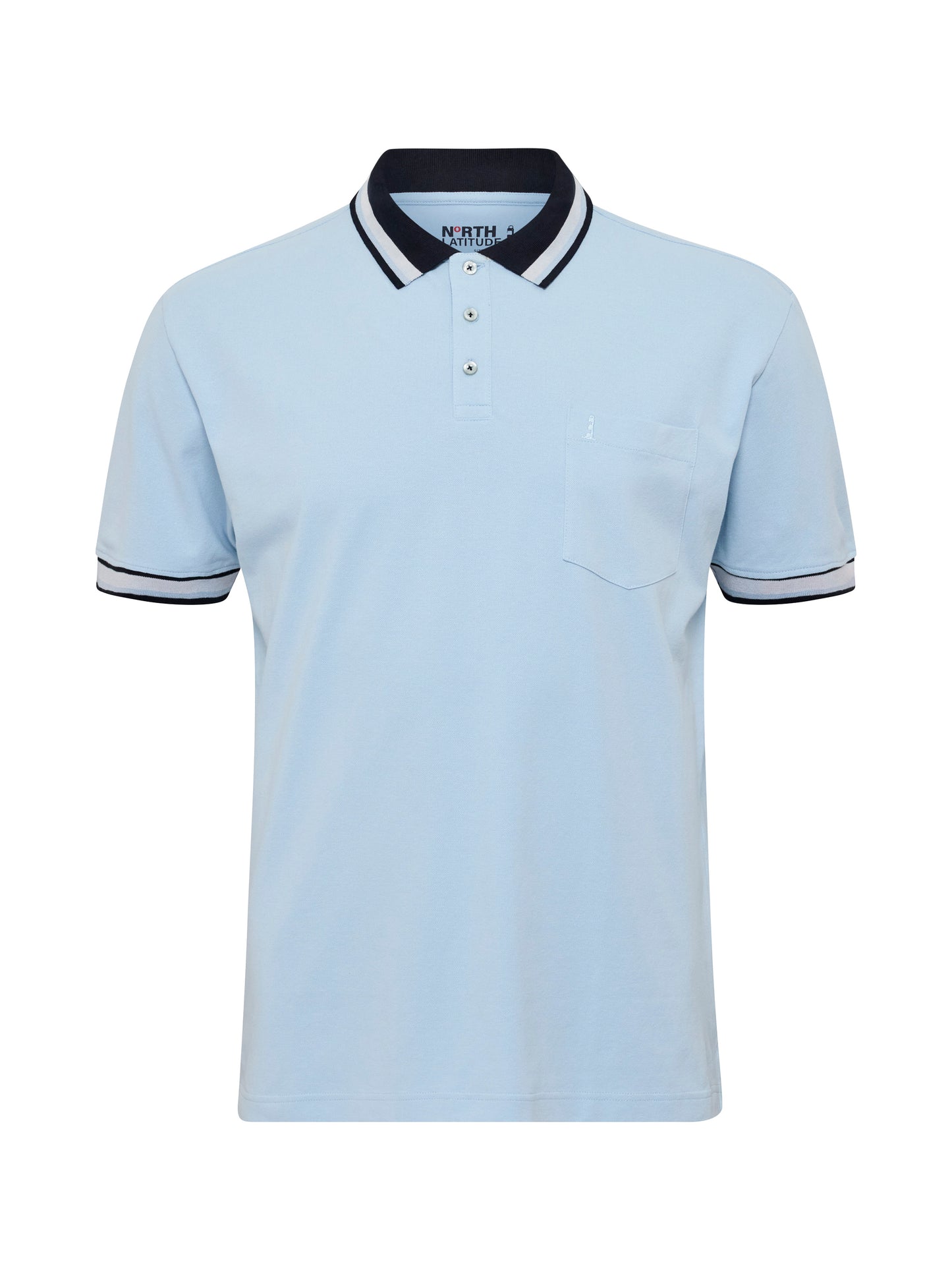 North pique polo w/contrast collar 51123