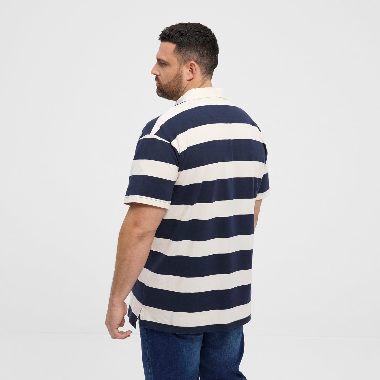 NORTH LATITUDE 51315 denim rugby polo - Night Sky