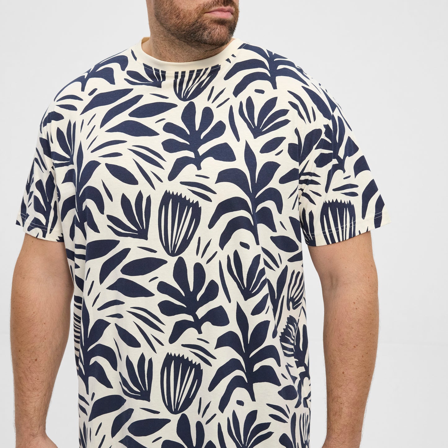 NORTH LATITUDE 51324 denim allover printed tee - Night Sky