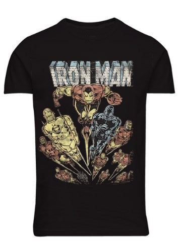 NORTH LATITUDE 51349 denim Iron Man T-shirt - Black