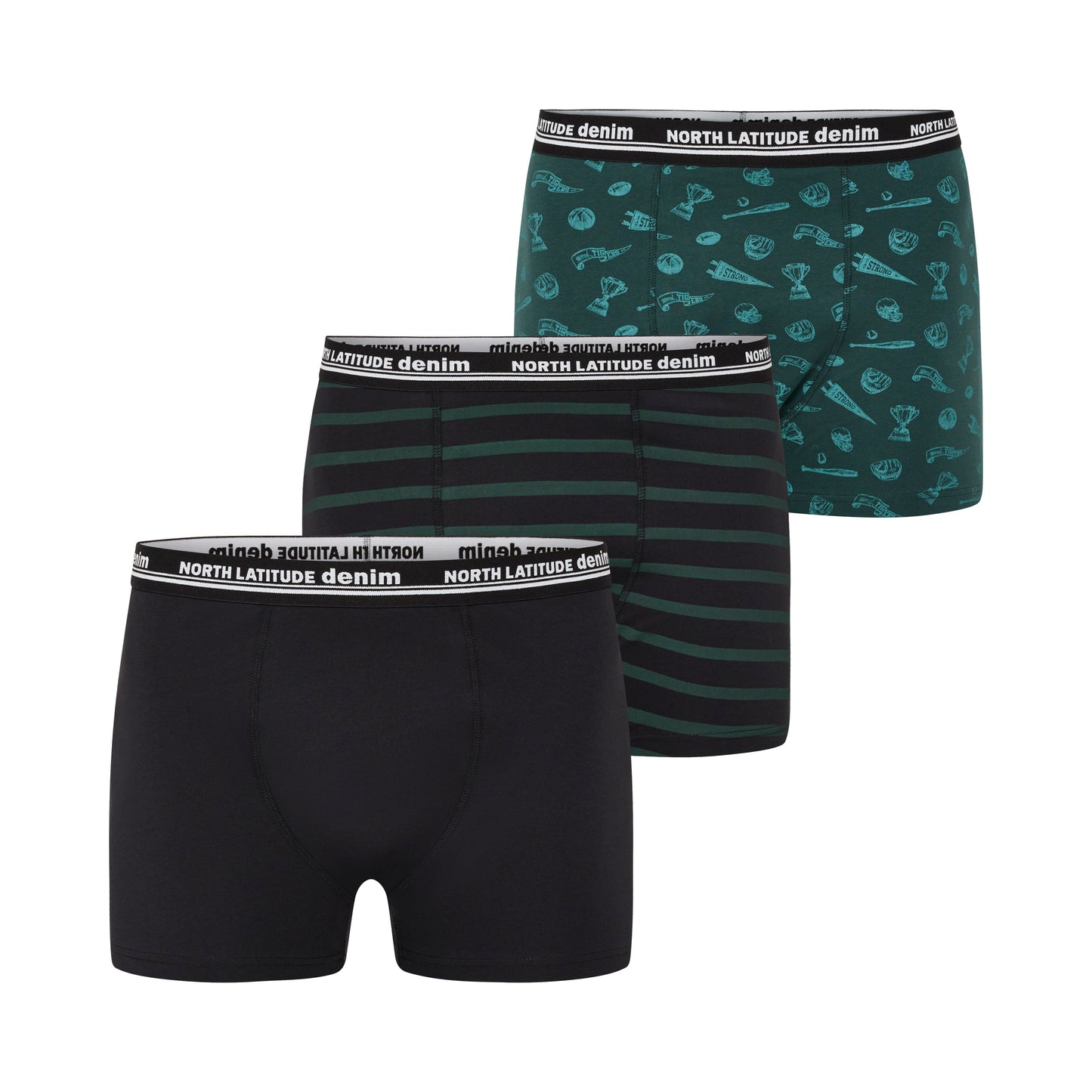 North latitude 53341 Denim 3-pack underwear - Black