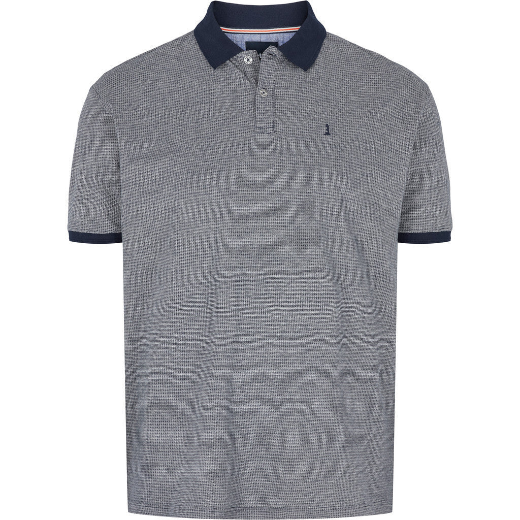 NORTH 56°4 STRUCTURED POLO - NAVY BLUE