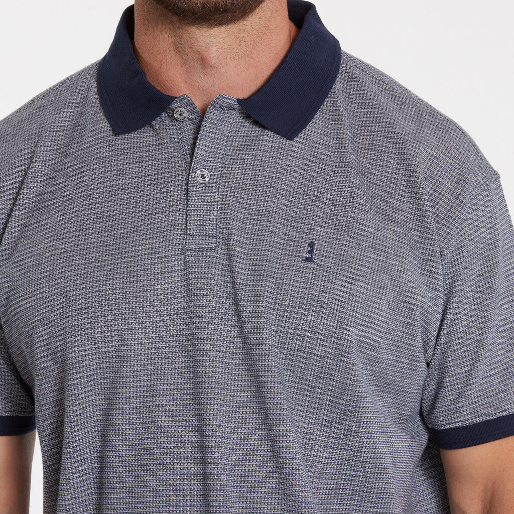 NORTH 56°4 STRUCTURED POLO - NAVY BLUE