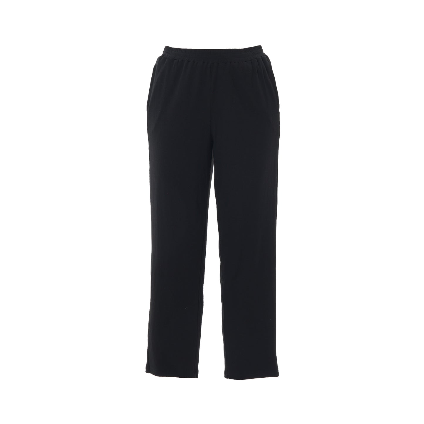 Studio S241839 SAlbine Rib staight leg trousers, Black
