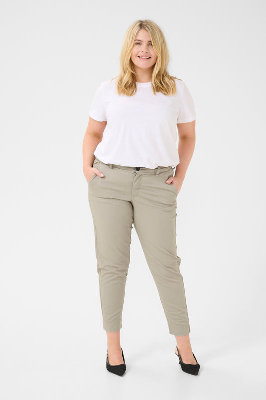 KAFFE CURVE 10581546 KCleaana Chino 7/8 Pants, Elephant