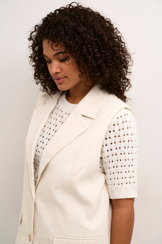 10582303 KCniella Waistcoat, 1513051 Feather Gray