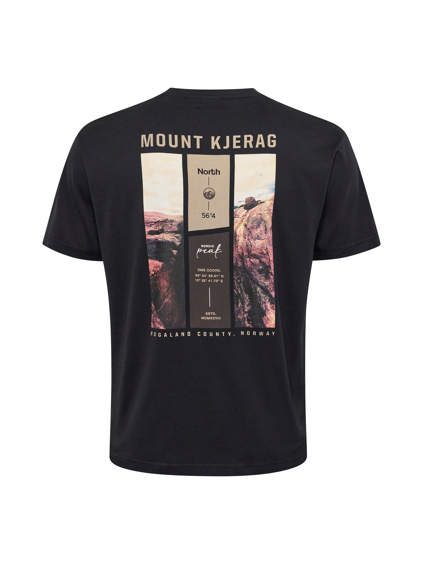 North 56°4 43108 Printed back t-shirt, 099 Black