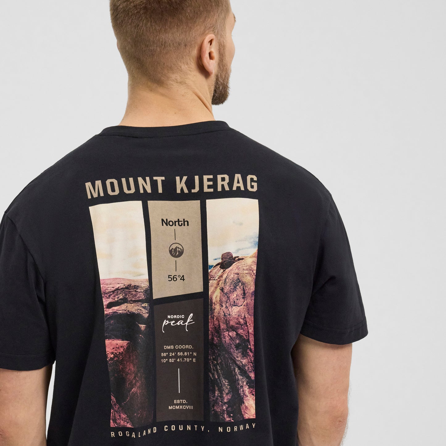 North 56°4 43108 Printed back t-shirt, 099 Black