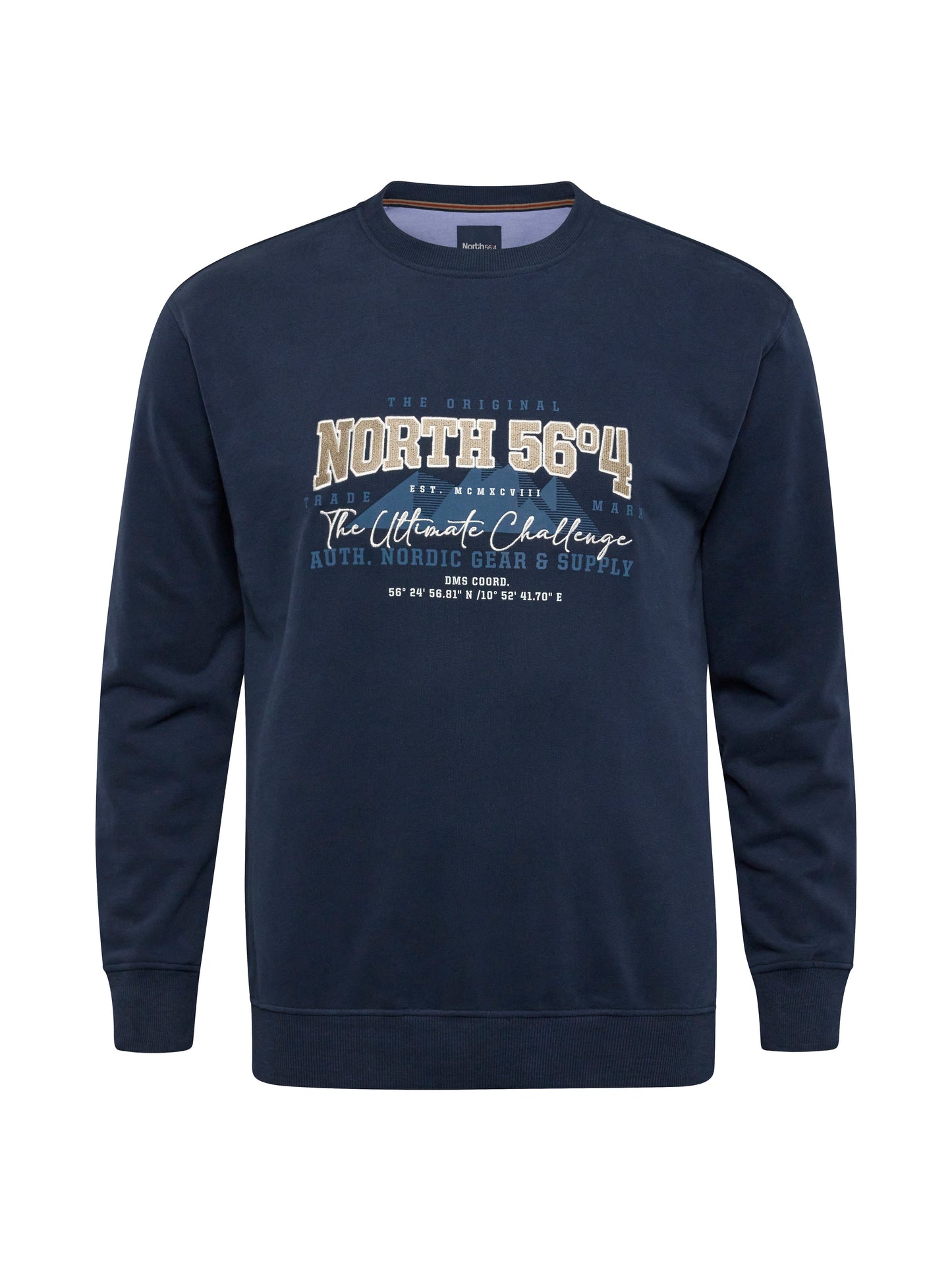 North 56°4 43114 Crewneck sweat w/embroidery, 580 Navy