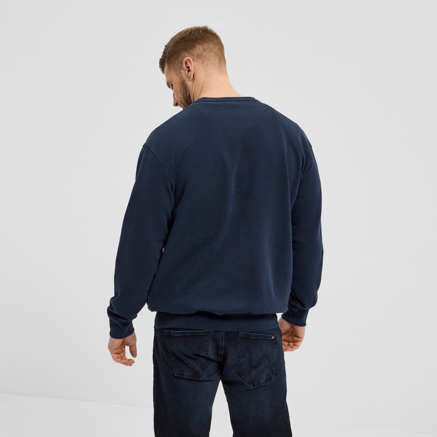 North 56°4 43114 Crewneck sweat w/embroidery, 580 Navy