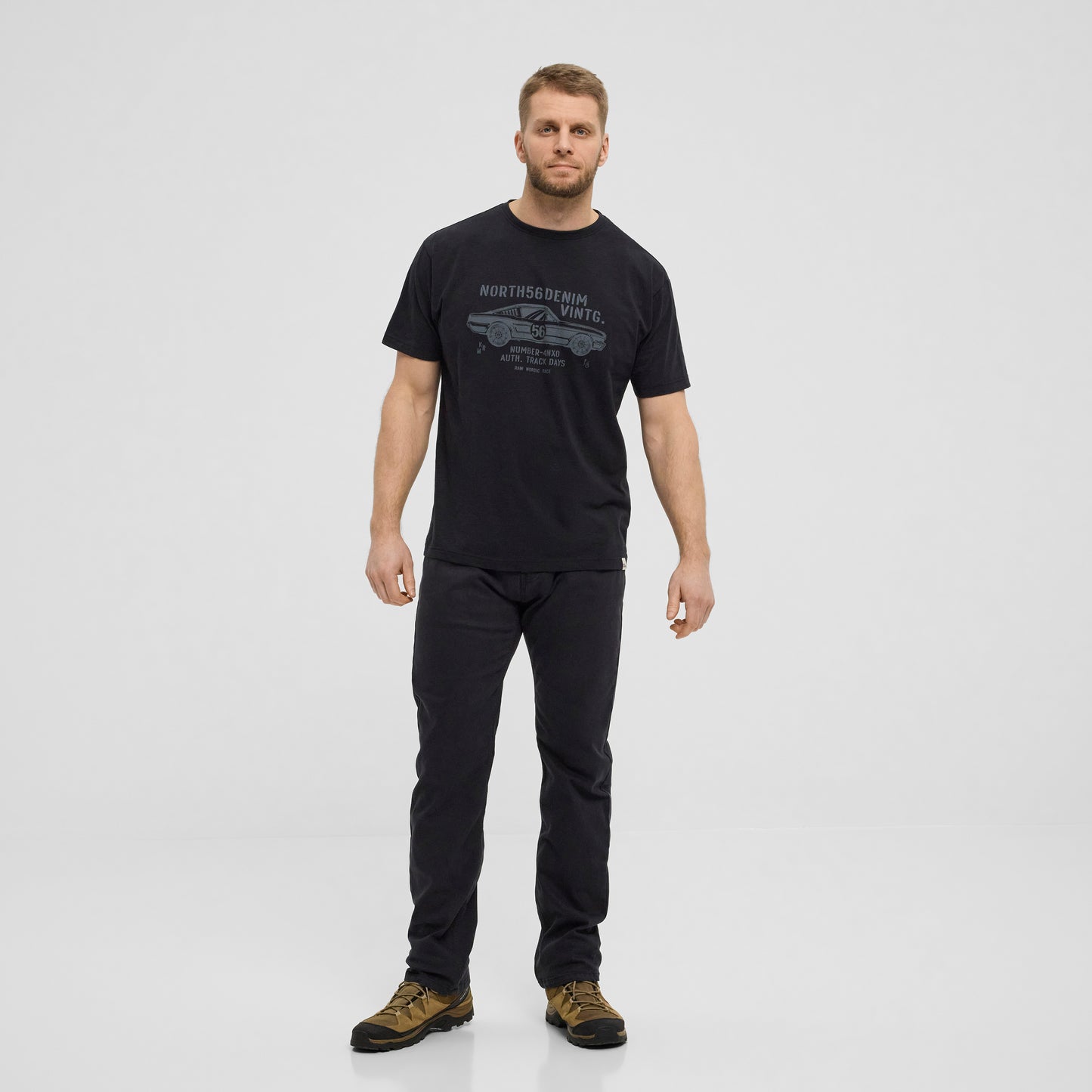 North56Denim 43313 Printed T-shirt, 099 Black
