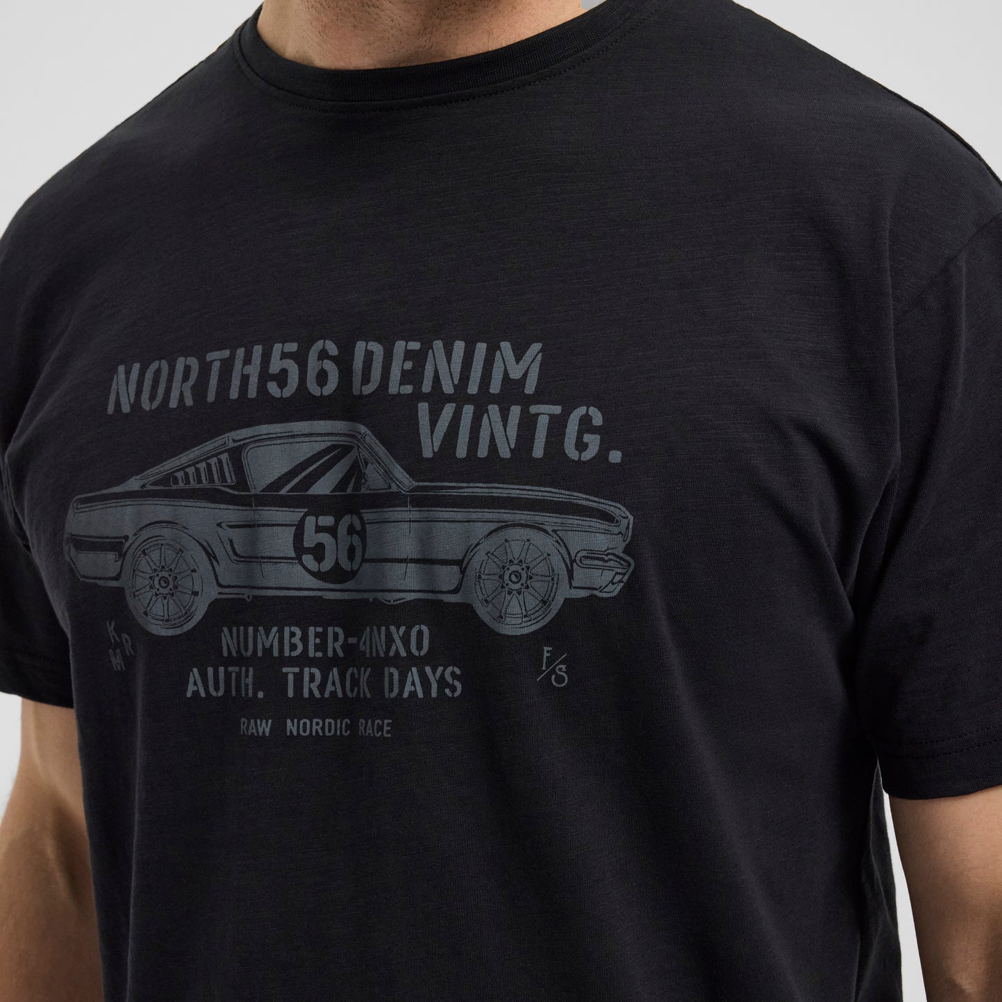 North56Denim 43313 Printed T-shirt, 099 Black