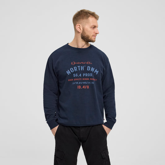 North 56Denim 43327 logo sweat, 580 Navy blue
