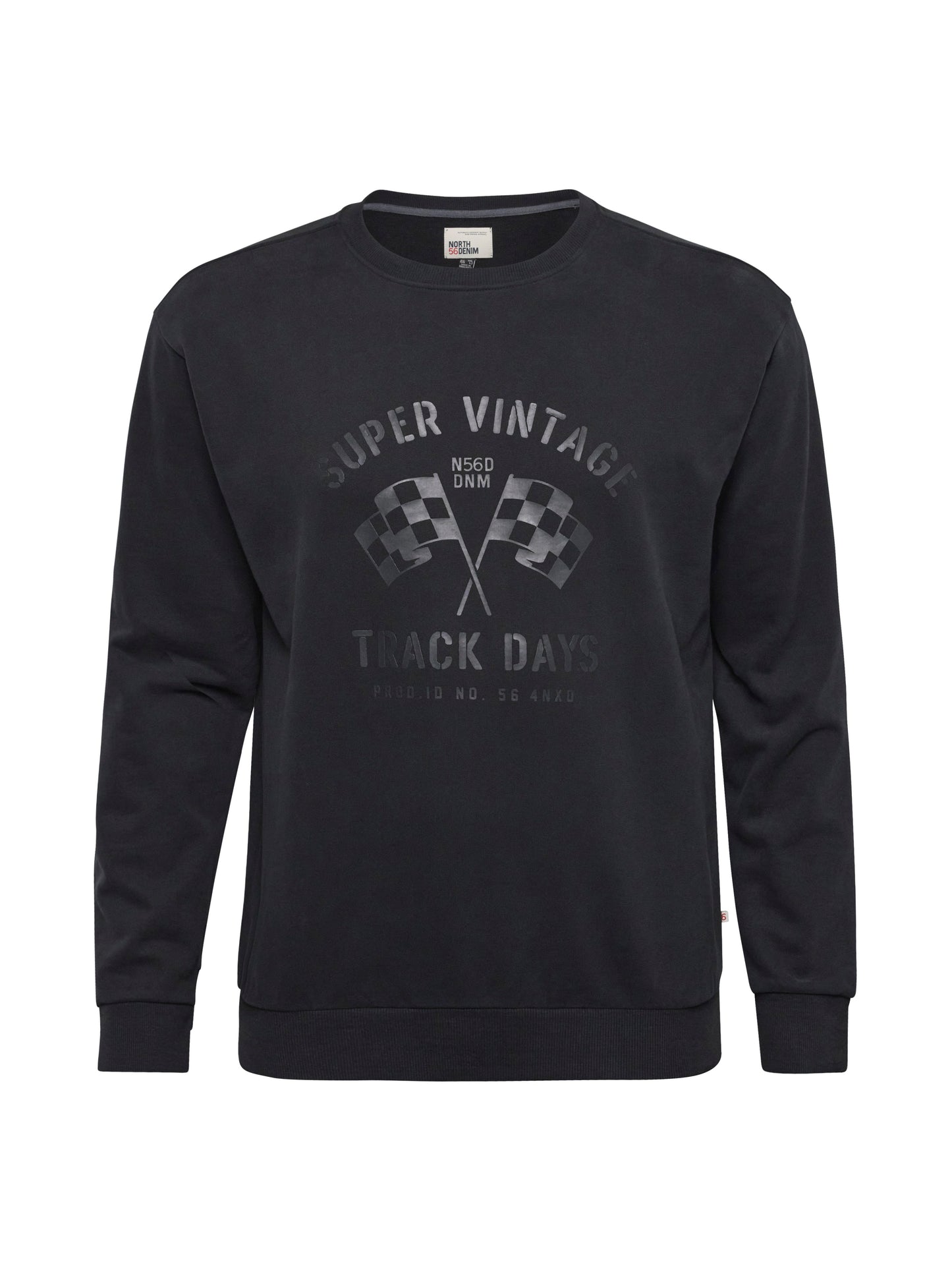 North 56Denim 43328 crew neck sweat, 099 black