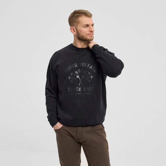 North 56Denim 43328 crew neck sweat, 099 black