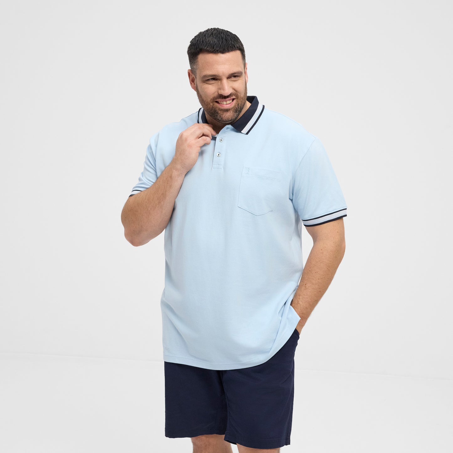 North pique polo w/contrast collar 51123