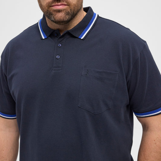 North pique polo w/contrast collar 51123