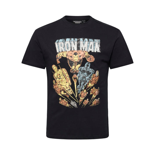 NORTH LATITUDE 51349 denim Iron Man T-shirt - Black