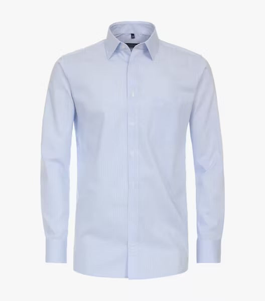 334098000 CASA MODA Shirt L/S  kent stripe, 100 blau, strib