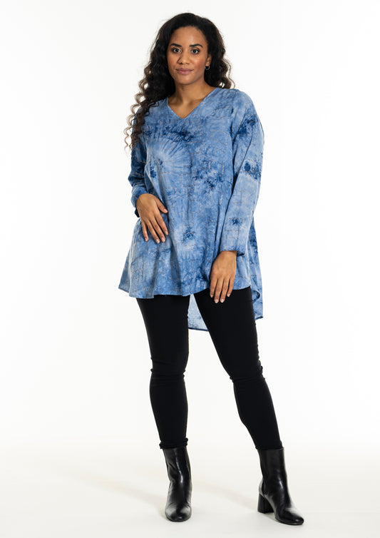 Studio S245834 Sberit Blouse, Blue whit gold