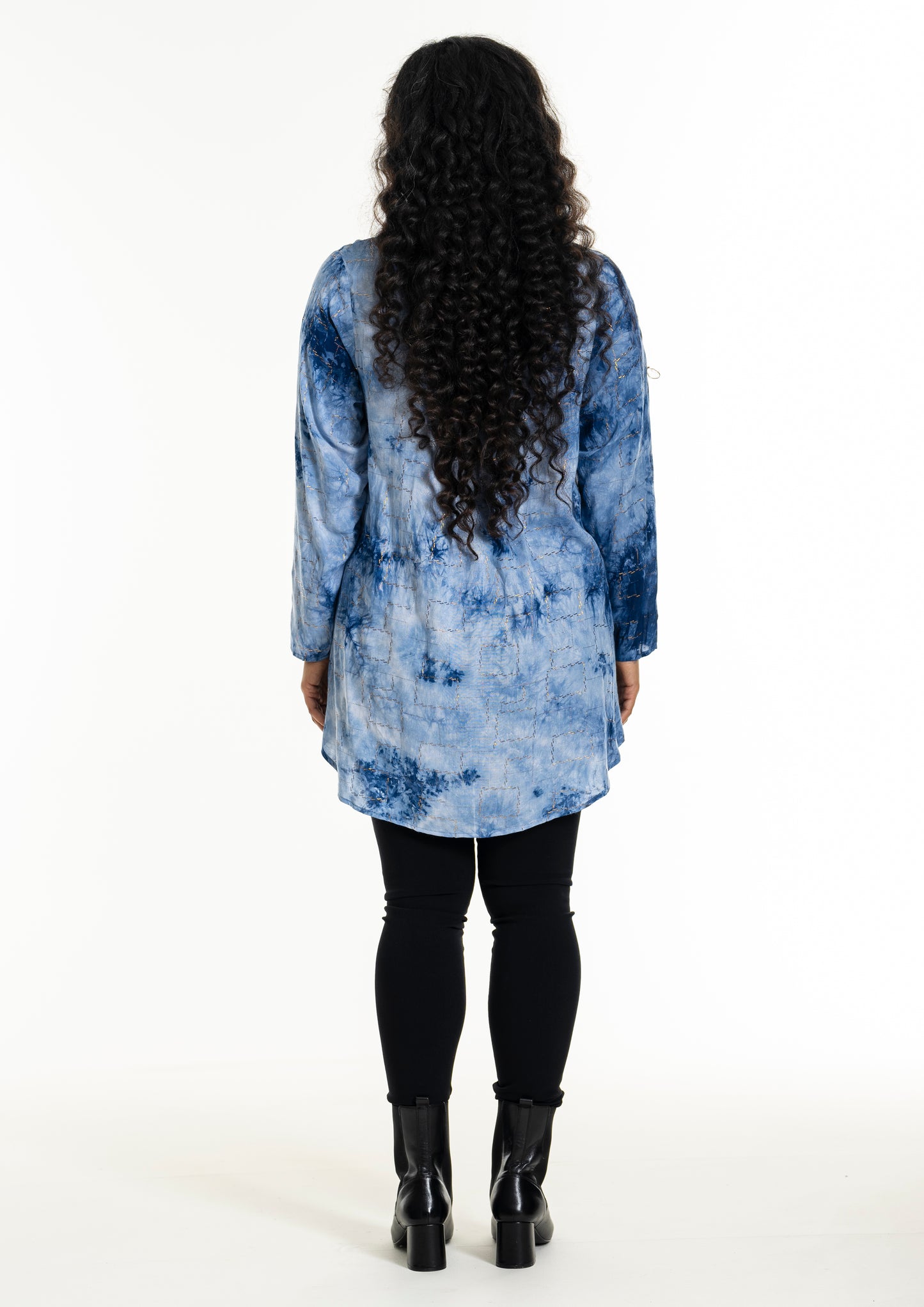 Studio S245834 Sberit Blouse, Blue whit gold